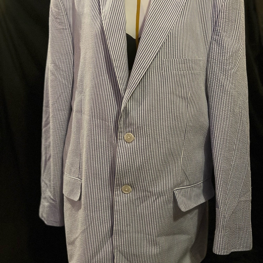 Saddlebred sports coat blue and white
